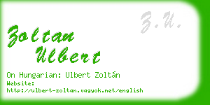 zoltan ulbert business card